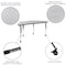 Flash Furniture Mobile 60" Circle Wave Grey Table Set-18" Chairs XU-GRP-18CH-A60-HCIRC-GY-T-A-CAS-GG - alternate 7